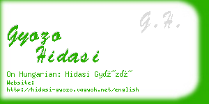 gyozo hidasi business card